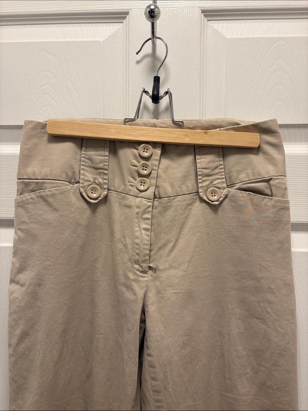 BEDO Neutral Beige Cotton Blend Skirt with Stretch - Picture 5 of 7
